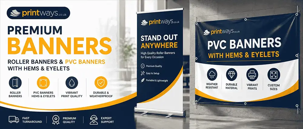 Premium 850x2000mm pull-up exhibition banner on robust aluminium cassette base