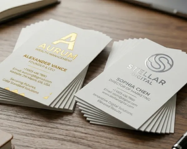 Metallic Foil Business Cards