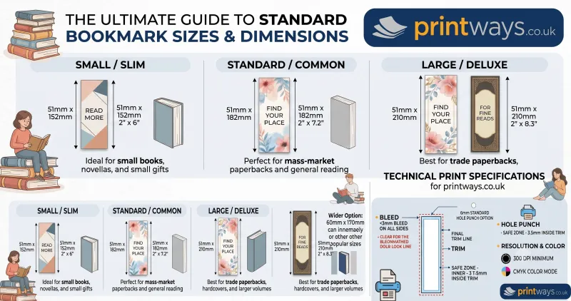 The Ultimate Guide to Standard Bookmark Sizes & Dimensions