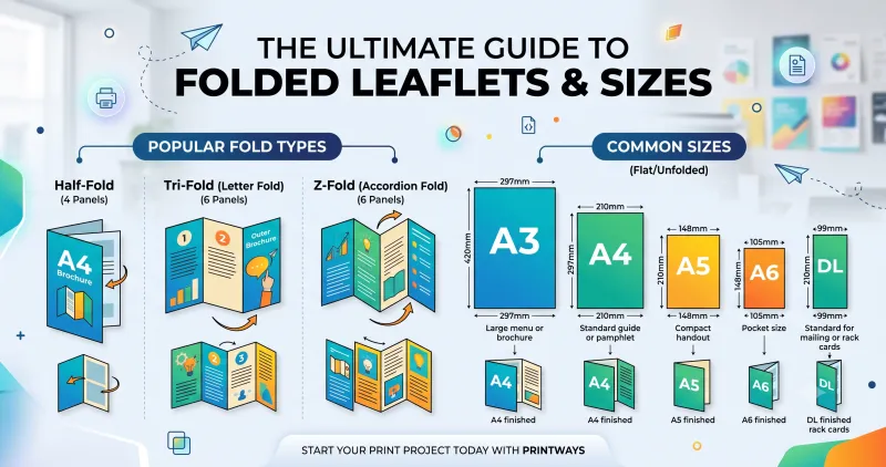 Folded Leaflet Sizes Explained: Your Guide to A3, A4, A5, A6 & DL
