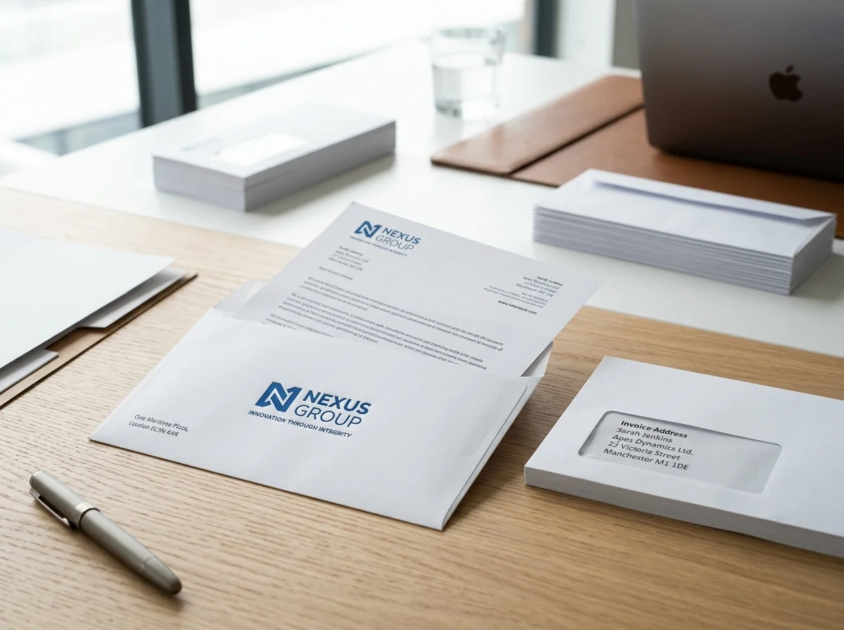 Custom Printed DL Envelopes UK - Branded Business Mailers with Folded A4 Document